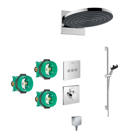 Potinkinis termostatiskais dušs 6 in 1 komplektā HANSGROHE Pulsify S 260 2jet