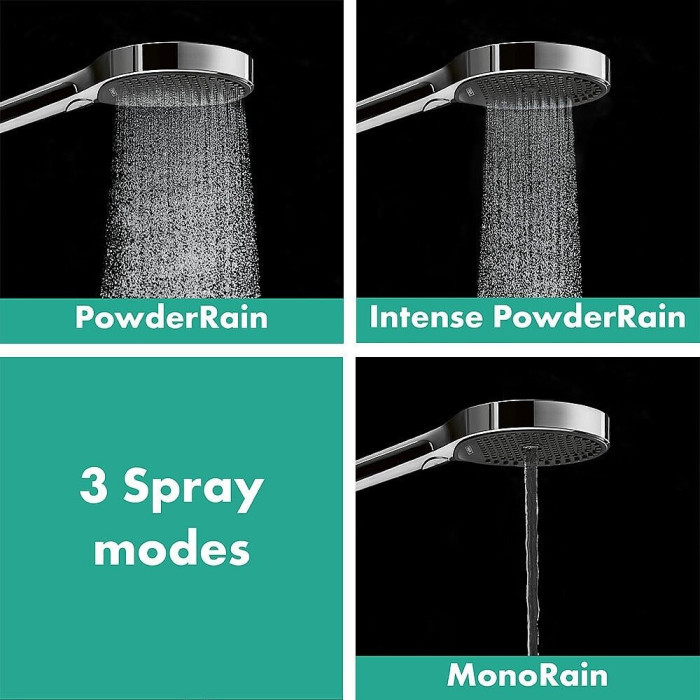 Built-in thermostatic shower 4 in 1 set HANSGROHE Rainfinity Showerpipe 360 1jet, chrome