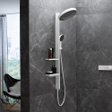 Potinkinis termostatiskais dušs 4 in 1 komplekts HANSGROHE Rainfinity Showerpipe 360 1jet, Matēta balta