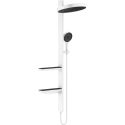 Встраиваемый термостатический душ 4 в 1 комплект HANSGROHE Rainfinity Showerpipe 360 1jet, матовый белый
