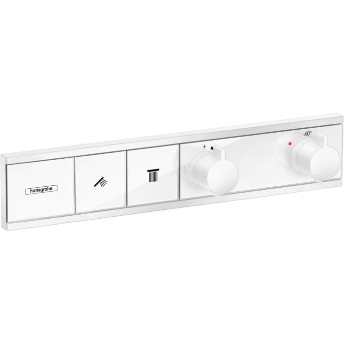 Potinkinis termostatiskais dušs 4 in 1 komplekts HANSGROHE Rainfinity Showerpipe 360 1jet, Matēta balta