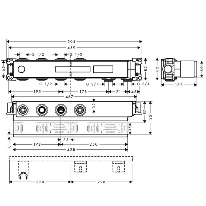Potinkinis termostatiskais dušs 4 in 1 komplekts HANSGROHE Rainfinity Showerpipe 360 1jet, Matēta balta
