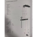 Iebūvēts termostatiskais dušas komplekts 5 in 1 HANSGROHE Rainmaker Select 460 3jet, melns/hromēts