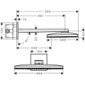 Iebūvēts termostatiskais dušas komplekts 5 in 1 HANSGROHE Rainmaker Select 460 3jet, melns/hromēts