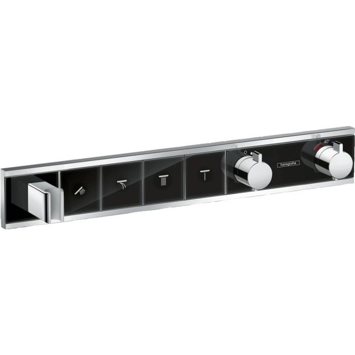 Built-in thermostatic shower 5 in 1 set HANSGROHE Rainmaker Select 460 3jet, black/chromed