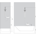 Dušas stenda komplekti HANSGROHE Raindance Select S 150 3jet 90 cm, 26626400