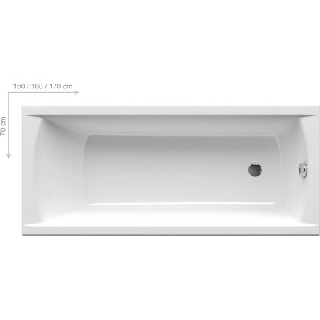Acrylic rectangular bathtub RAVAK Classic II