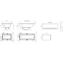Acrylic rectangular bathtub RAVAK Classic II
