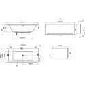 Acrylic rectangular bathtub RAVAK Formy 01