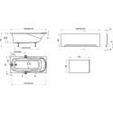 Acrylic rectangular bathtub RAVAK Vanda II
