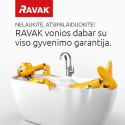 Akrila taisnstūra vanna RAVAK 10°