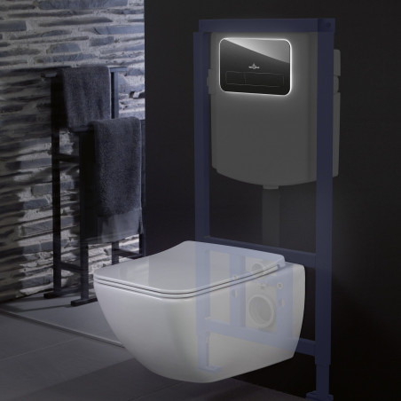 Villeroy & Boch 200G water flush plate with glass is LED shell, 921843RB