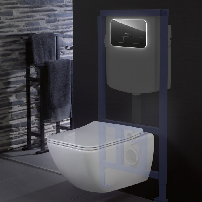 Ūdens nolaides plāksne VILLEROY & BOCH 200G ar stikla LED apvalku, 921843RB