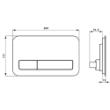 Сливная кнопка VILLEROY & BOCH 200G с стеклянной LED оболочкой, 921843RB
