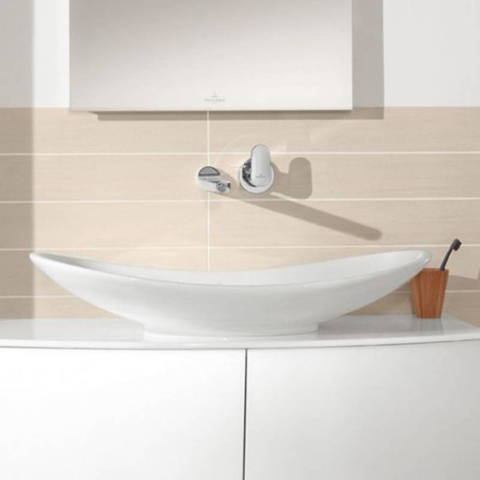 The sink is installed VILLEROY & BOCH My Nature 810 x 410 mm