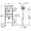 Potinkuma rāmja pisuāram GROHE Rapid SL, 38786001