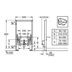 Potinkamais bidē rāmim GROHE Rapid SL, 38543000