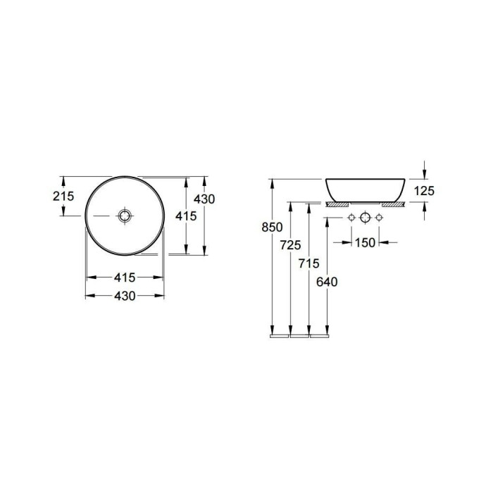 VILLEROY & BOCH Artis 430 mm sink