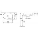 Умывальник устанавливается VILLEROY & BOCH Artis 610 x 410 мм