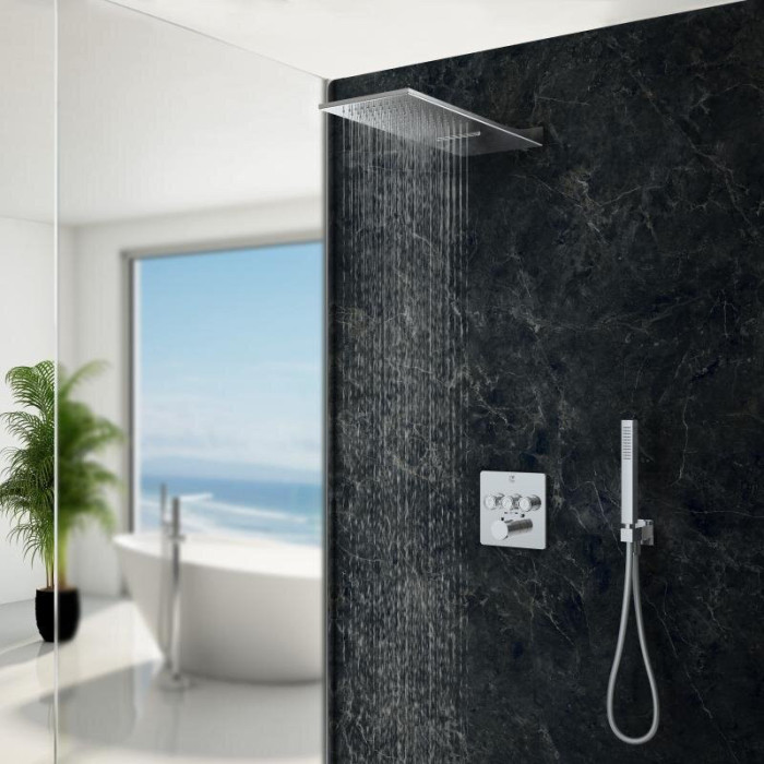 Built-in thermostatic shower set MARINER Eden B, chrome-plated