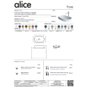 Countertop sink ALICE CERAMICA Form 650 x 400 mm (color options)