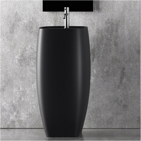 Freestanding sink with mixer tap hole ALICE CERAMICA Nur (feather color option)