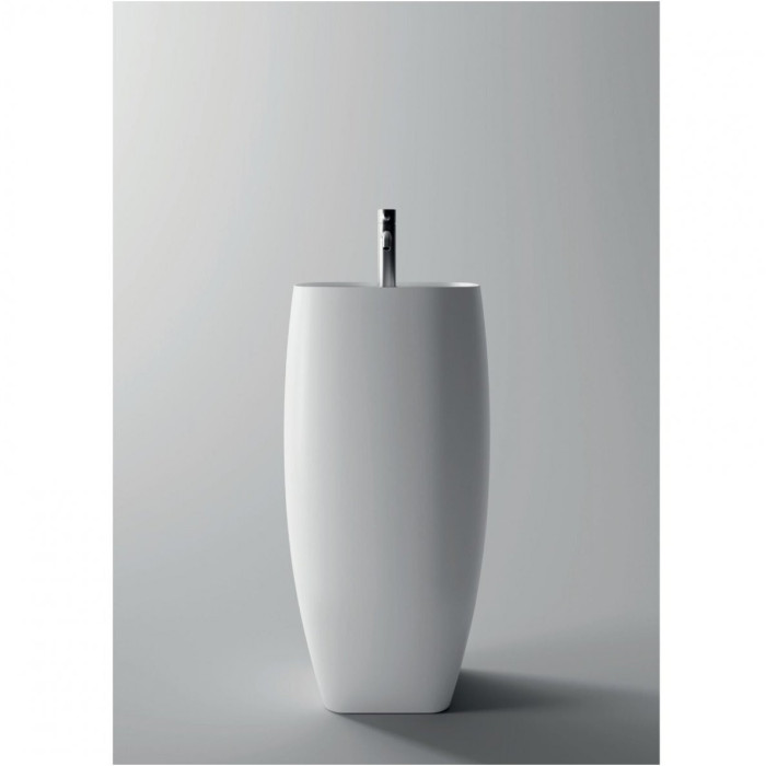 Freestanding sink with mixer tap hole ALICE CERAMICA Nur (feather color option)
