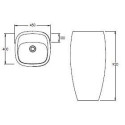 Freestanding sink with mixer tap hole ALICE CERAMICA Nur (feather color option)