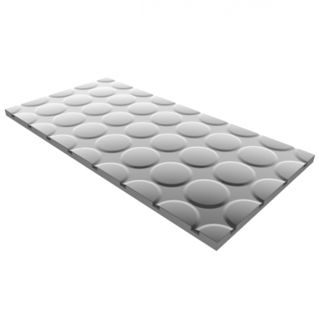 Sauss sistēmas plāksne (apļi) EPS 300 MEPAfloor 1200 x 600 x 25 mm, ar alumīniju