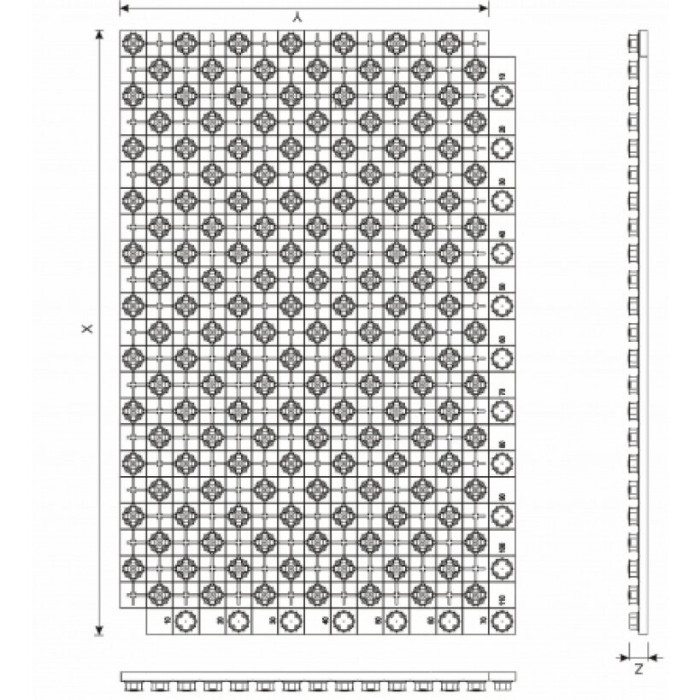 Montāžas plāksne MEPAfloor ar izolāciju 1400 x 800 mm x 31 mm