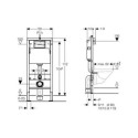 Geberit Duofix Basic UP100 Delta concealed WC frame set, 458103001