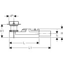 Нижняя часть душевого трапа GEBERIT Cleanline DN 50 - H 90-220 мм, 154.150.00.1