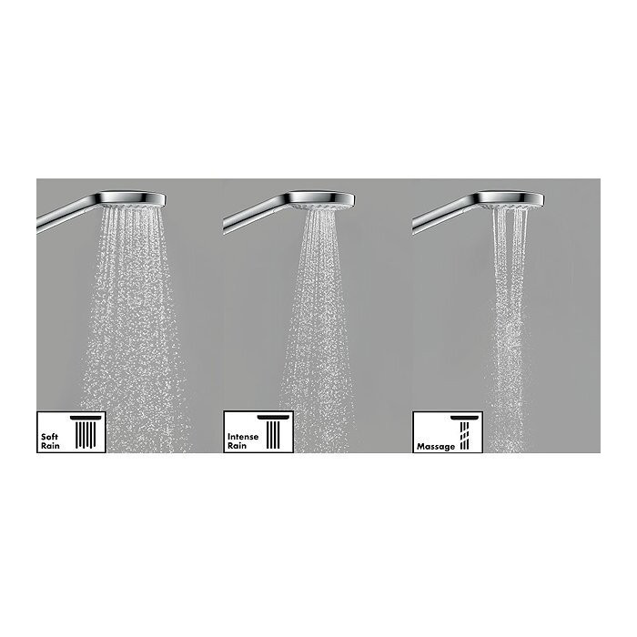 Dušas stenda komplekti HANSGROHE Croma Select S 90 cm 3jet plūsma 9 l min, 26573400