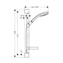 Dušas stenda komplekti HANSGROHE Croma 100 Vario / Unica'C 90 cm, ar ziepju trauku, 27771000