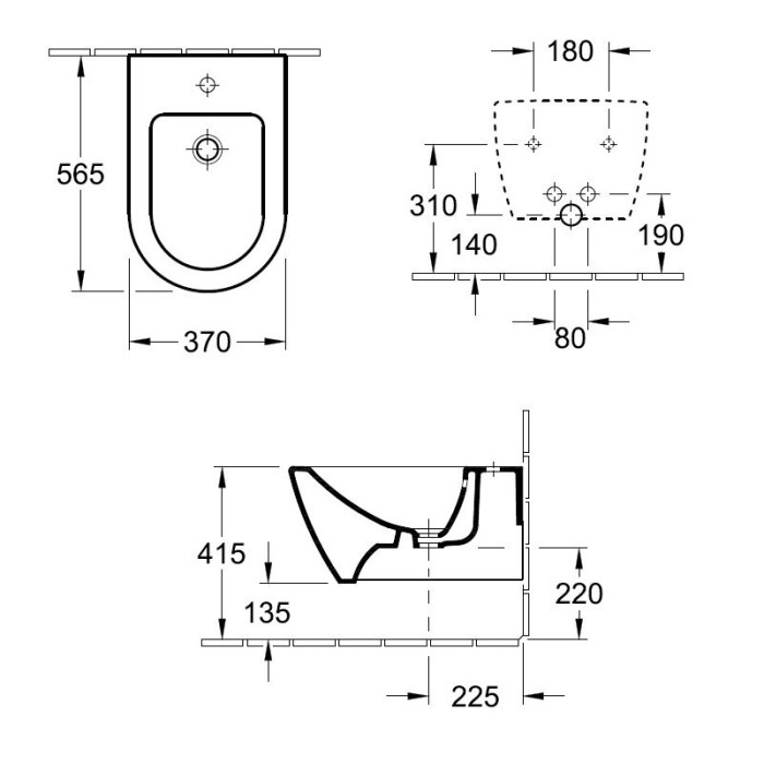 Pakabināms bidē VILLEROY & BOCH Subway 2.0, ar Ceramic plus pārklājumu, 540000R1