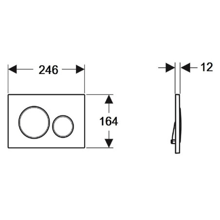 Geberit Sigma 20 Water Flush Button, 115.882.DW1