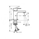Смеситель для раковины HANSGROHE Vernis Shape 100, 71569670