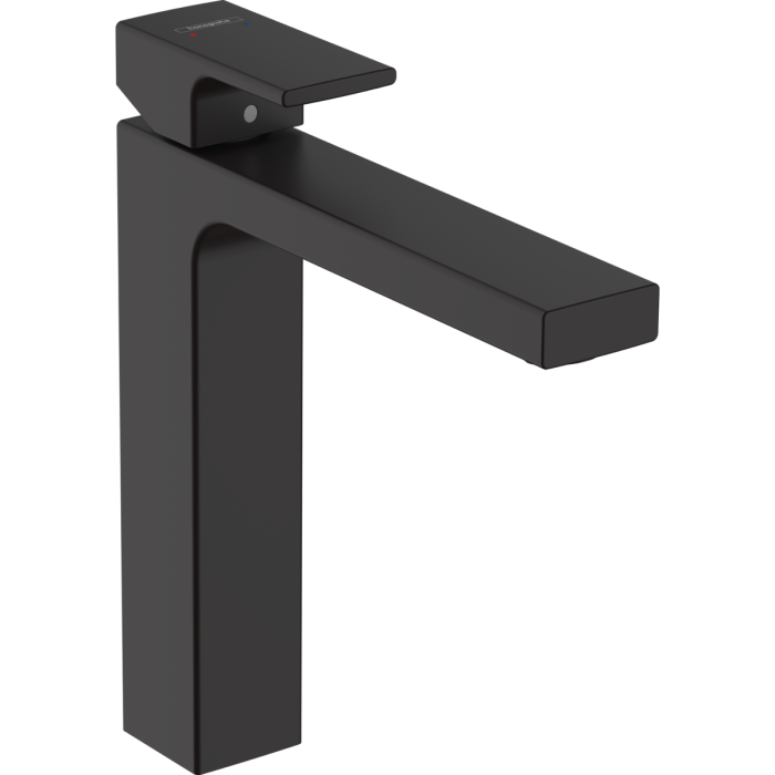 Izlietnes jaucējkrāns HANSGROHE Vernis Shape 190, melns-matēts, 71591670