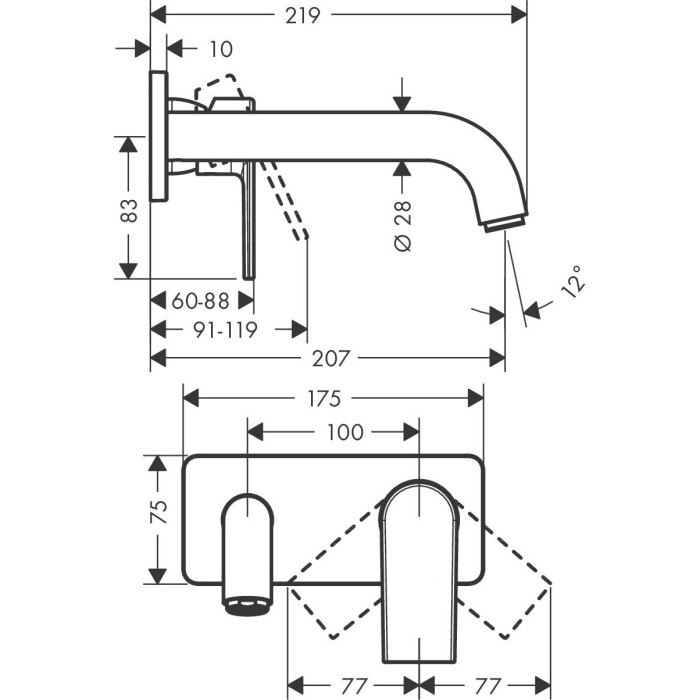 Potinkuma maisītājs izlietnei HANSGROHE Vernis Shape, 71578670
