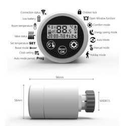 Электронные термостаты радиатора MEPA 763 Wi-Fi, белый