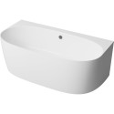 Stone mass bath pressed against the wall MEPA Aura 1578 x 860 mm