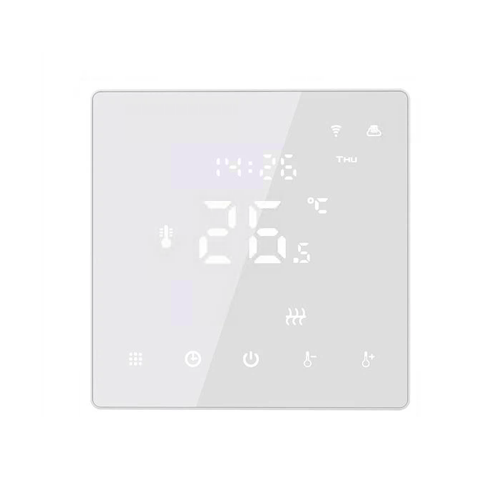 Iekštelpu termostati plāni, balti