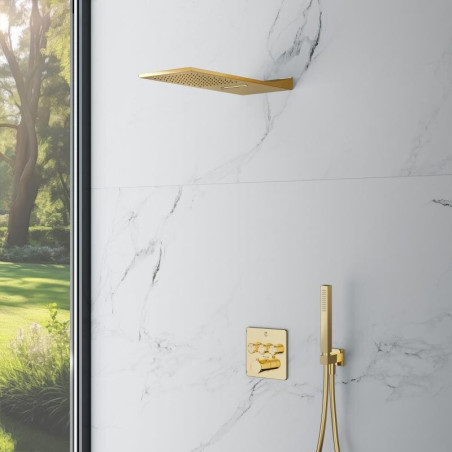 Built-in thermostatic shower set MARINER Eden B, Gold