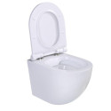 Подвесной унитаз EU Round Compact W7 Rimless с крышкой Soft close
