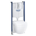 Комплект инсталляции и унитаза GROHE Euro Ceramic Solido 5 в 1, 39700000