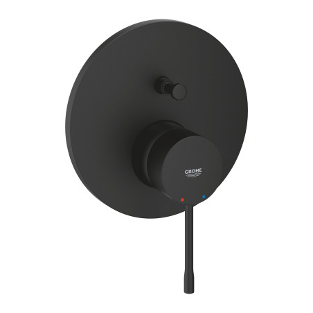 GROHE Essence concealed bath-shower mixer with 2 outlets, phantom black, 24167KF1