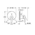 Potinkinis vannas-dušas maisītājs GROHE Lineare 2 izejas, hroms, 24064001