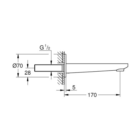 Snapas vannai GROHE Lineare 170 mm, 13383001