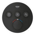 Potinkinis termostatiskais dušš maisītājs GROHE Grohtherm SmartControl 3 izejas, phantom black, 29508KF0