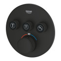 Built-in thermostatic shower mixer GROHE Grohtherm SmartControl 3 outlets, phantom black, 29508KF0